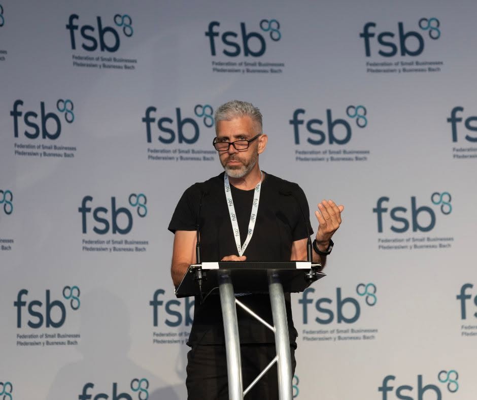 Paul Levy talking at the FSB North Wales Small Business Conference 2026
